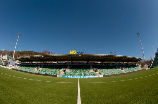 NP3 arena innan fotbollsmatchen i Allsvenskan mellan GIF