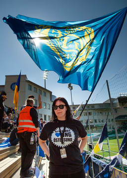Emma Asp, ordförande i supporterorganisationen Patronerna