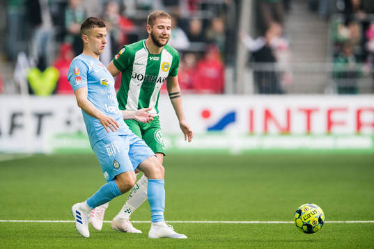 AFC Eskilstunas Ivan Bobko och Hammarbys Darijan Bojanic