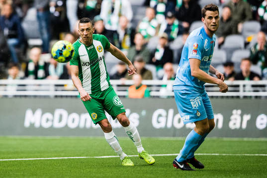 Hammarbys Nikola Djurdjic och AFC Eskilstunas Jesper