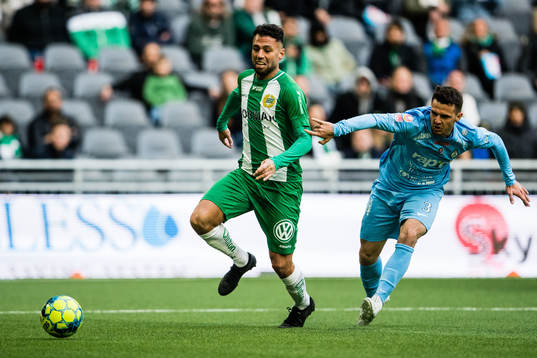 Hammarbys Imad Khalili och AFC Eskilstunas Kadir Hodzic