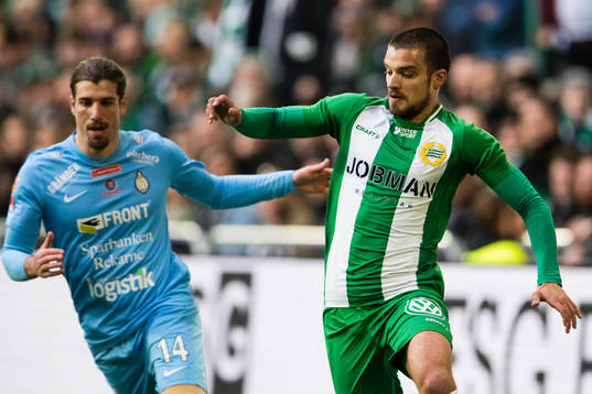 AFC Eskilstunas Christijan Miljevic och Hammarbys Vladimir