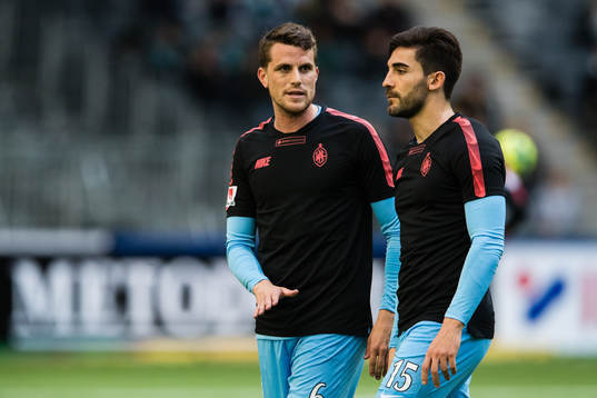 AFC Eskilstunas Jesper Björkman och Jose Leon