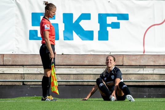 Göteborgs Elin Rubensson fick en smäll
