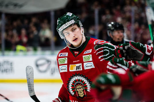 Frölundas Jacob Moverare jublar