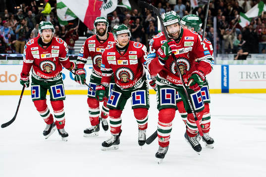 Frölundas Joel Lundqvist jublar