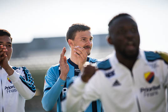 Djurgårdens Erik Berg jublar