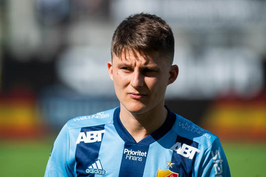 Djurgårdens Johan Andersson vid line up
