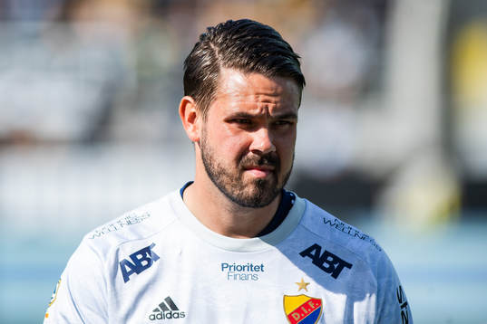 Djurgårdens målvakt Tommi Vaiho vid line up