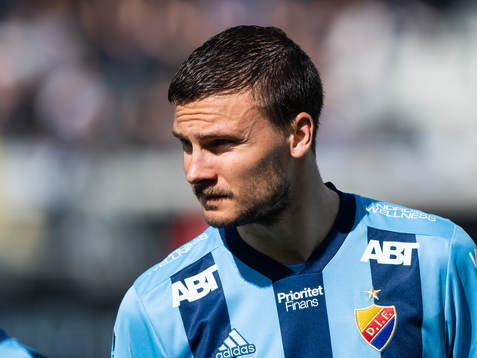 Djurgårdens Erik Berg vid line up