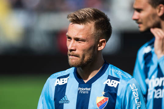 Djurgårdens Nicklas Bärkroth vid line up