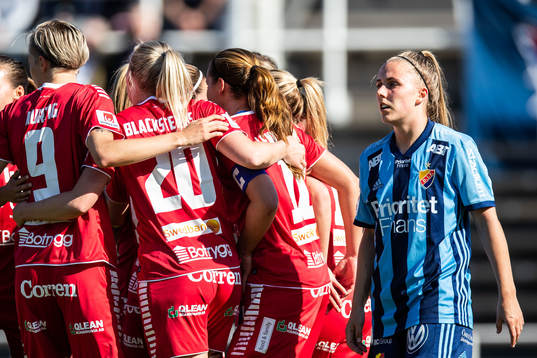 Linköpings Mimmi Larsson jublar med lagkamrater