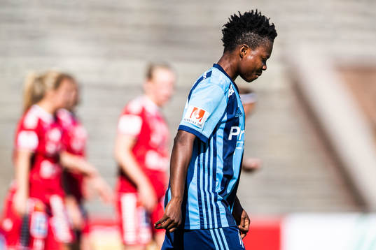 Djurgårdens Portia Boakye deppar