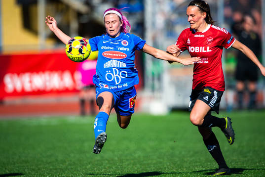 Örebros Addison Steiner och Limhamn Bunkeflos Erin Gunther