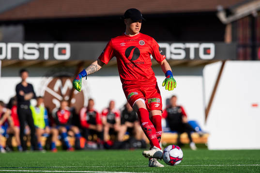 Goalkeeper Julian Faye Lund of Mjøndalen