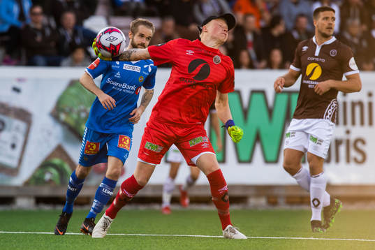 Goalkeeper Julian Faye Lund of Mjøndalen