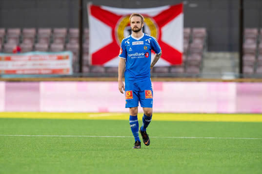 Daniel Berntsen of Tromsø looks dejected