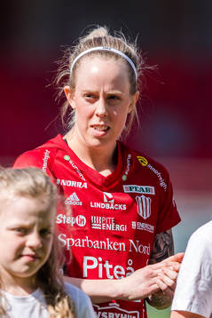 Piteås Cecilia Edlund före fotbollsmatchen i