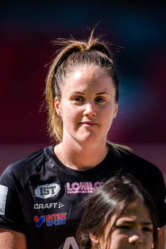 Växjös Sandra Lindkvist före fotbollsmatchen i
