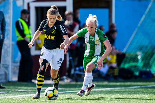 s Therese Simonsson och Hammarbys Astrid Larsson