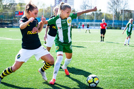 s Elsa Törnblom och Hammarbys Lotta Ökvist