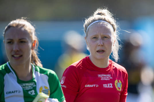 Hammarbys målvakt Jonna Andersson (h)