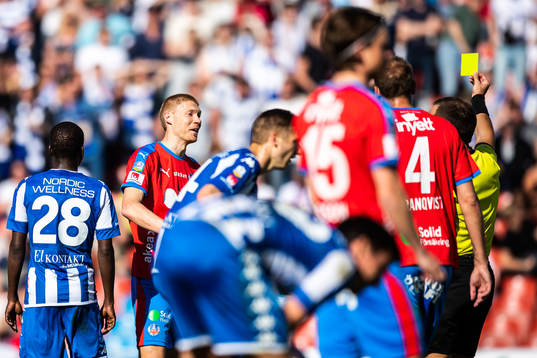 Helsingborgs Markus Holgersson tilldelas en varning