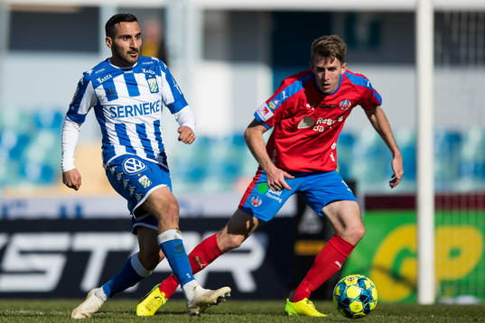 IFK Göteborgs Sargon Abraham och Helsingborgs Adam Eriksson