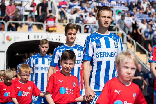 IFK Göteborgs Benjamin Nygren innan fotbollsmatchen i