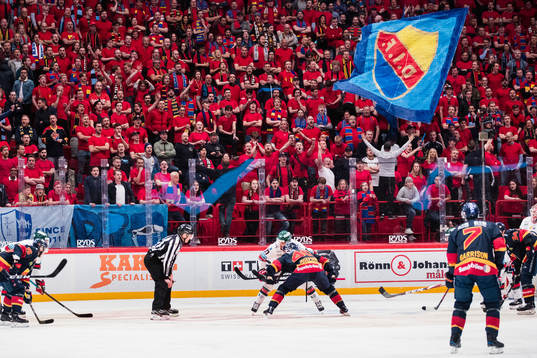 Supportrar till Djurgården följer spelet