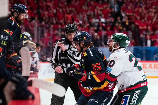 Djurgårdens Jakob Lilja och Frölundas Joel Lundqvist