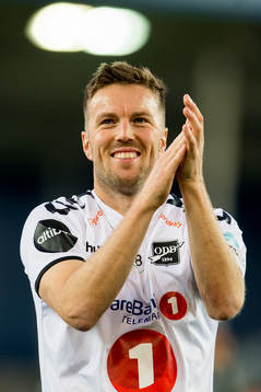 Espen Ruud of Odd celebrates