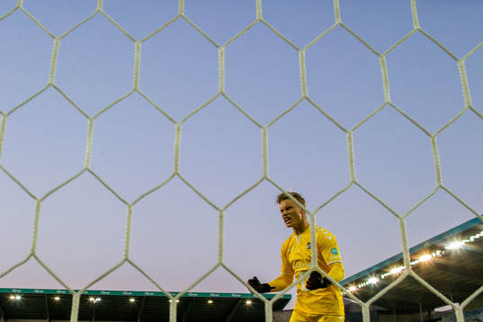 Goalkeeper Sondre Rossbach of Odd celebrates at the final