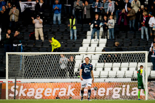 Rolf Daniel Vikstøl of Viking looks dejected