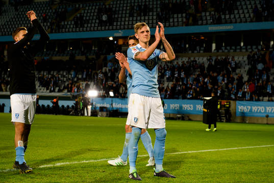 Malmö FFs Sören Rieks tackar publiken