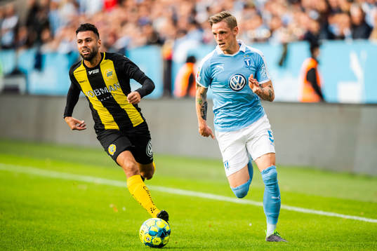 Malmö FFs Sören Rieks och Hammarbys Imad Khalili
