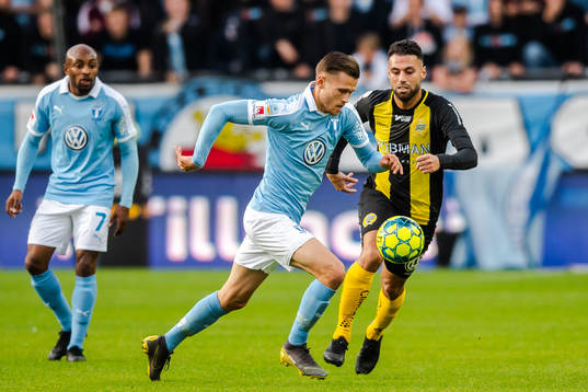 Malmö FFs Arnór Traustason och Hammarbys Imad Khalili