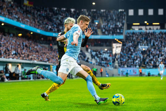 Malmö FFs Sören Rieks och Hammarbys Simon Sandberg