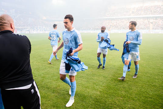 Malmö FFs Andreas Vindheim, Fouad Bachirou och Arnór