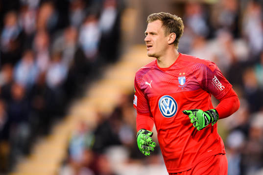 Malmö FFs målvakt Johan Dahlin