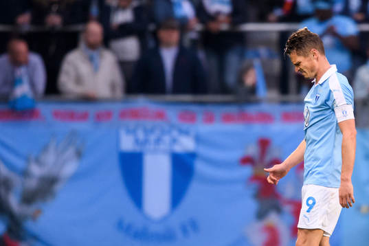 Malmö FFs Markus Rosenberg deppar