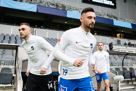 IFK Norrköpings Egzon Binaku och Sead Haksabanovic på