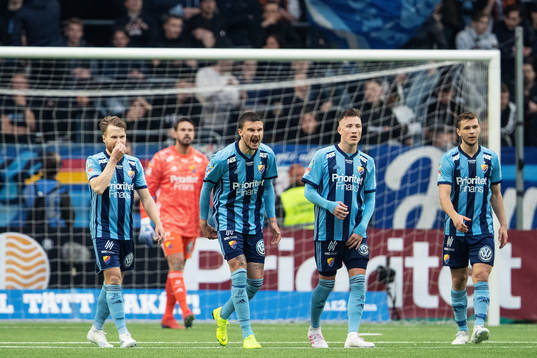 Djurgårdens Jacob Une Larsson, Erik Berg, Fredrik Ulvestad