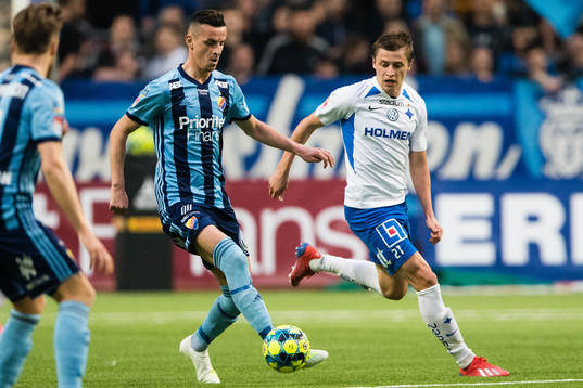Djurgårdens Haris Radetinac och IFK Norrköpings Simon