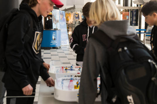 Spectators inside Fjällräven arena
