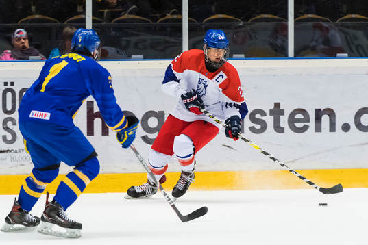 Swedens Tobias Björnfot and the czech republic Radek Muzik