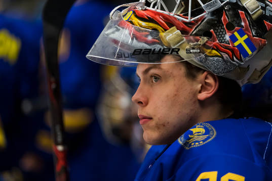 Goalkeeper Jesper Wallstedt of Sweden