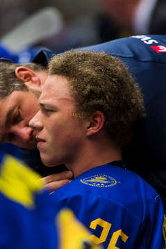 Swedens Lucas Raymond was injured