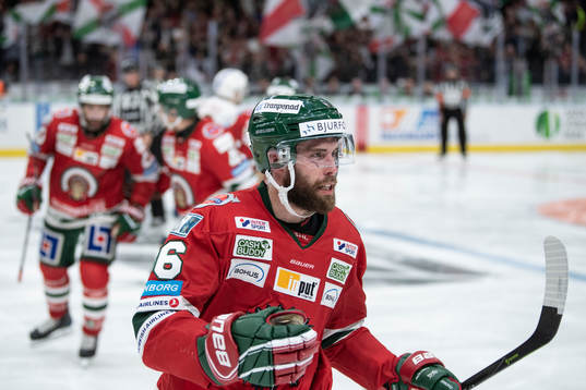 Frölundas Brandon Gormley jublar