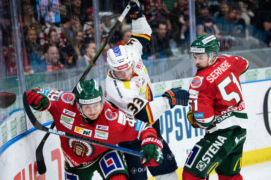 Frölundas Rhett Rakshani och Mats Rosseli Olsen nit